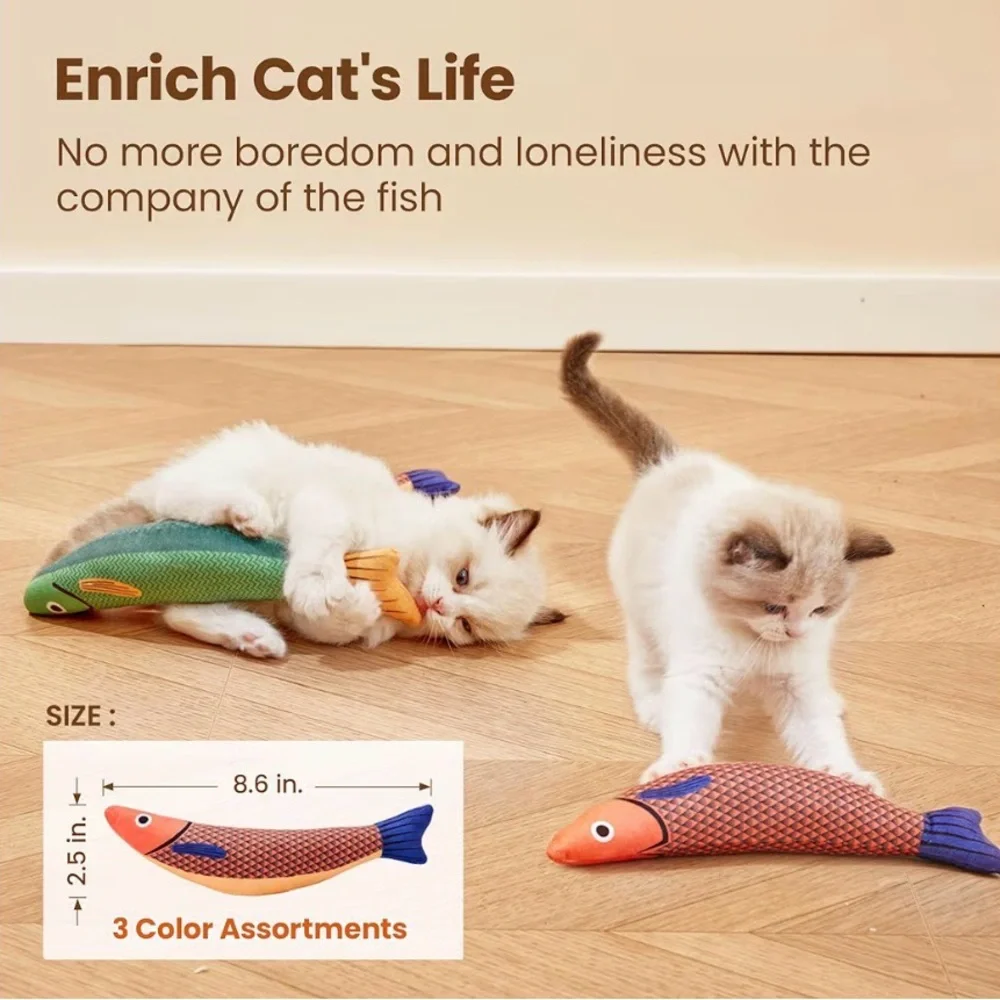 Crinkle Fish Catnip Toys